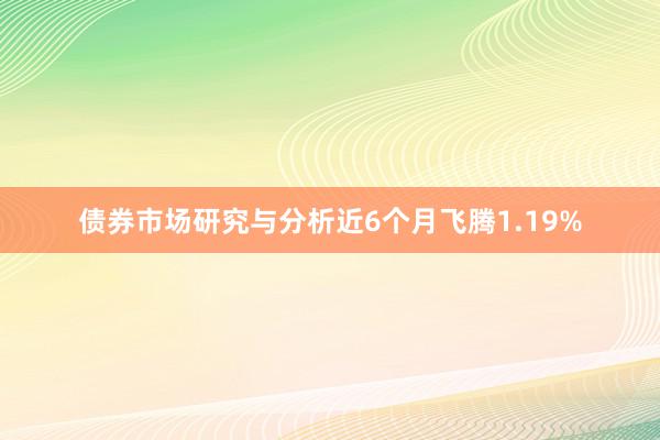 债券市场研究与分析近6个月飞腾1.19%