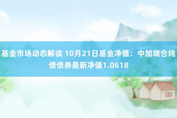 基金市场动态解读 10月21日基金净值：中加瑞合纯债债券最新净值1.0618