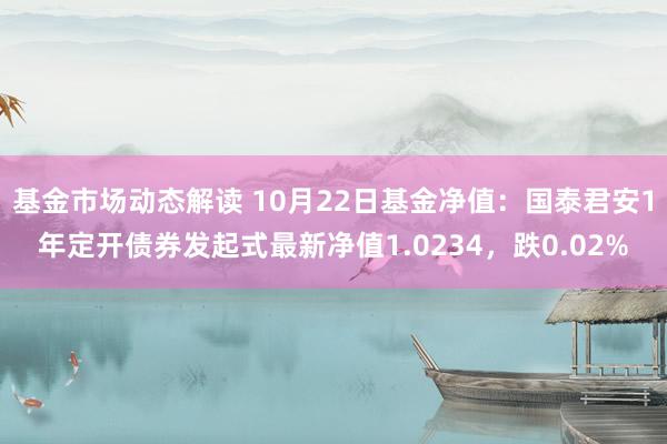 基金市场动态解读 10月22日基金净值：国泰君安1年定开债券发起式最新净值1.0234，跌0.02%