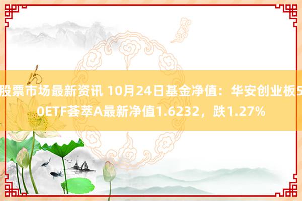 股票市场最新资讯 10月24日基金净值：华安创业板50ETF荟萃A最新净值1.6232，跌1.27%