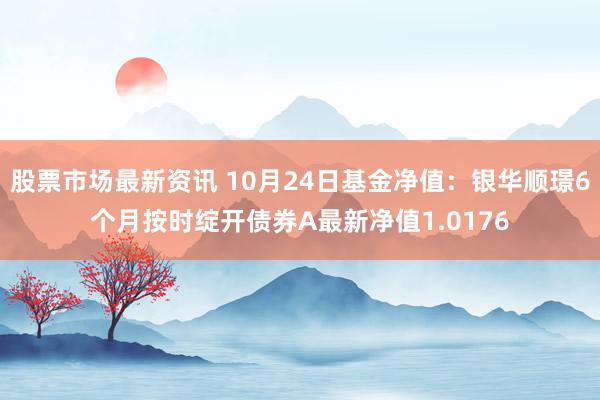 股票市场最新资讯 10月24日基金净值：银华顺璟6个月按时绽开债券A最新净值1.0176