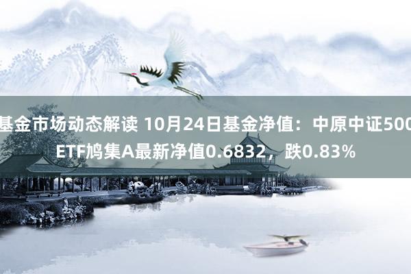 基金市场动态解读 10月24日基金净值：中原中证500ETF鸠集A最新净值0.6832，跌0.83%