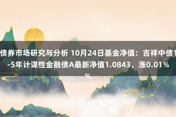 债券市场研究与分析 10月24日基金净值：吉祥中债1-5年计谋性金融债A最新净值1.0843，涨0.01%