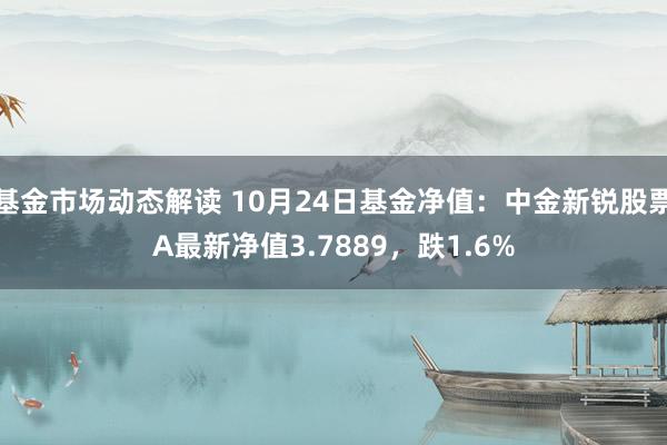 基金市场动态解读 10月24日基金净值：中金新锐股票A最新净值3.7889，跌1.6%