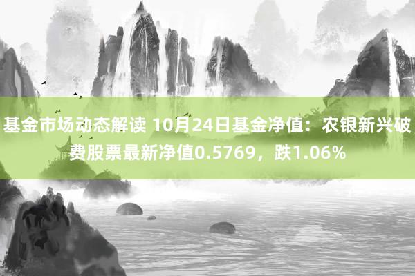 基金市场动态解读 10月24日基金净值：农银新兴破费股票最新净值0.5769，跌1.06%