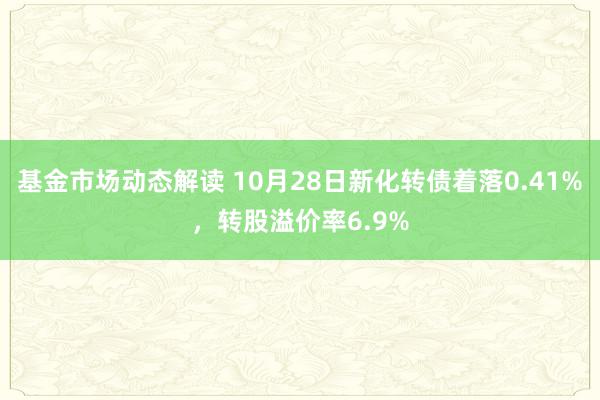 基金市场动态解读 10月28日新化转债着落0.41%，转股溢价率6.9%