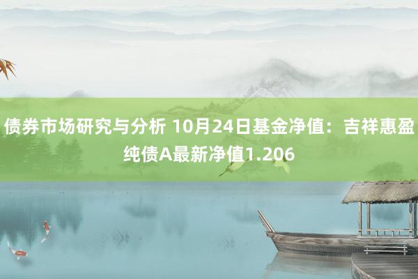 债券市场研究与分析 10月24日基金净值：吉祥惠盈纯债A最新净值1.206