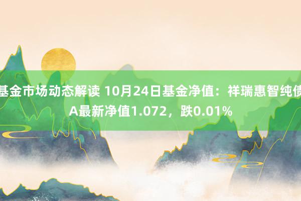 基金市场动态解读 10月24日基金净值：祥瑞惠智纯债A最新净值1.072，跌0.01%