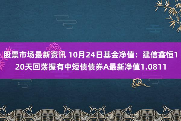 股票市场最新资讯 10月24日基金净值：建信鑫恒120天回荡握有中短债债券A最新净值1.0811