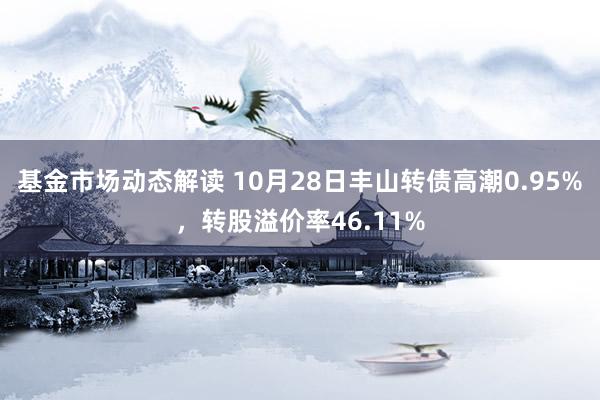 基金市场动态解读 10月28日丰山转债高潮0.95%，转股溢价率46.11%