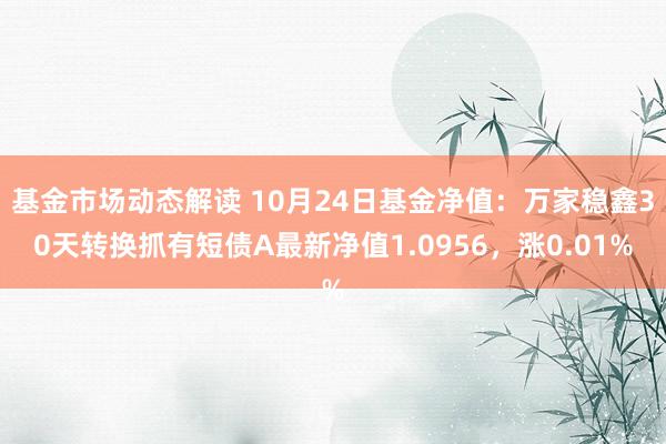 基金市场动态解读 10月24日基金净值：万家稳鑫30天转换抓有短债A最新净值1.0956，涨0.01%