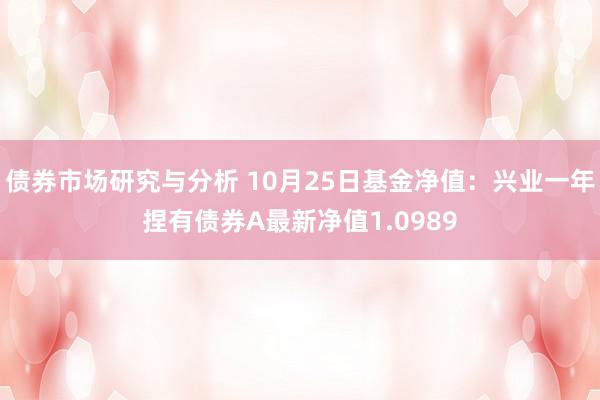 债券市场研究与分析 10月25日基金净值：兴业一年捏有债券A最新净值1.0989