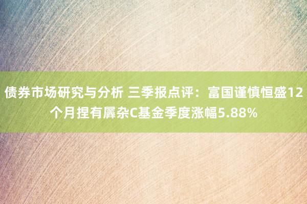 债券市场研究与分析 三季报点评：富国谨慎恒盛12个月捏有羼杂C基金季度涨幅5.88%