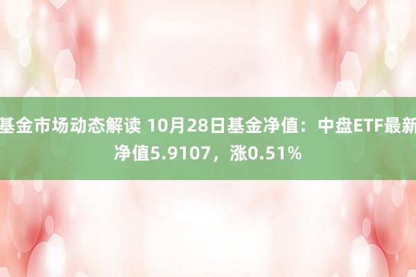 基金市场动态解读 10月28日基金净值：中盘ETF最新净值5.9107，涨0.51%