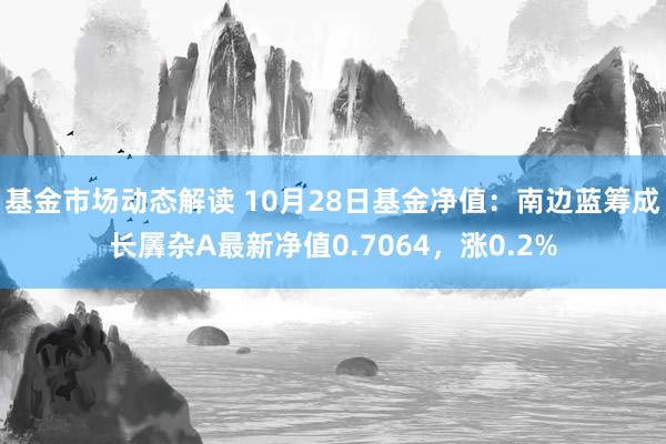 基金市场动态解读 10月28日基金净值：南边蓝筹成长羼杂A最新净值0.7064，涨0.2%