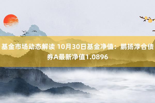 基金市场动态解读 10月30日基金净值：鹏扬淳合债券A最新净值1.0896