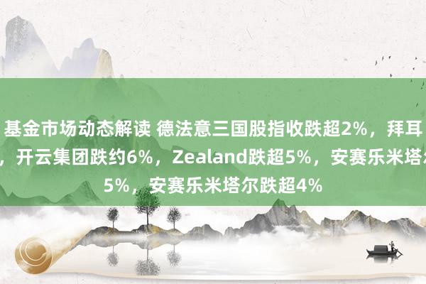 基金市场动态解读 德法意三国股指收跌超2%，拜耳跌超14%，开云集团跌约6%，Zealand跌超5%，安赛乐米塔尔跌超4%