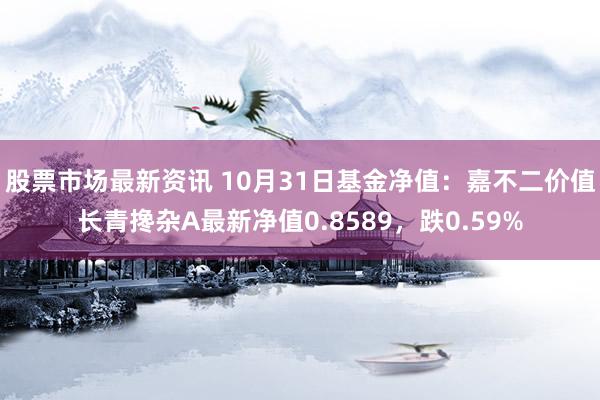 股票市场最新资讯 10月31日基金净值：嘉不二价值长青搀杂A最新净值0.8589，跌0.59%