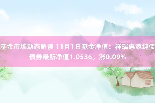 基金市场动态解读 11月1日基金净值：祥瑞惠添纯债债券最新净值1.0536，涨0.09%