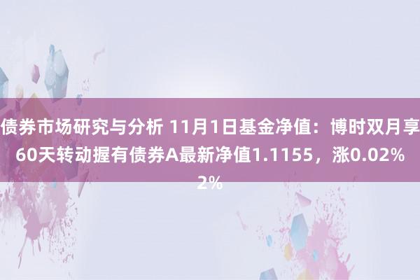 债券市场研究与分析 11月1日基金净值：博时双月享60天转动握有债券A最新净值1.1155，涨0.02%