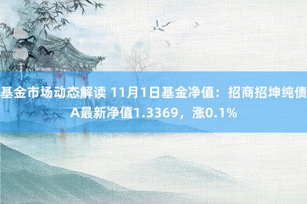 基金市场动态解读 11月1日基金净值：招商招坤纯债A最新净值1.3369，涨0.1%