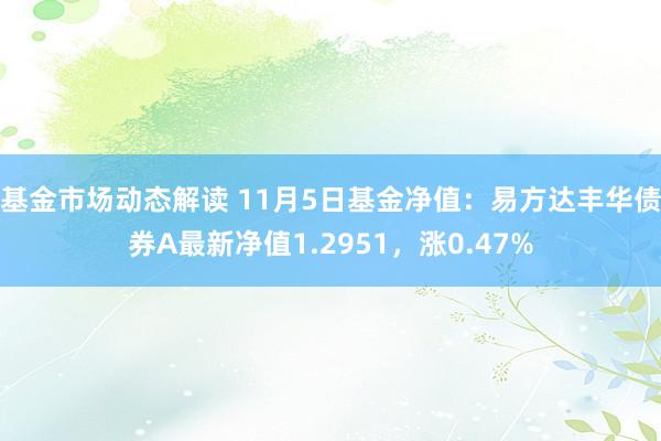 基金市场动态解读 11月5日基金净值：易方达丰华债券A最新净值1.2951，涨0.47%