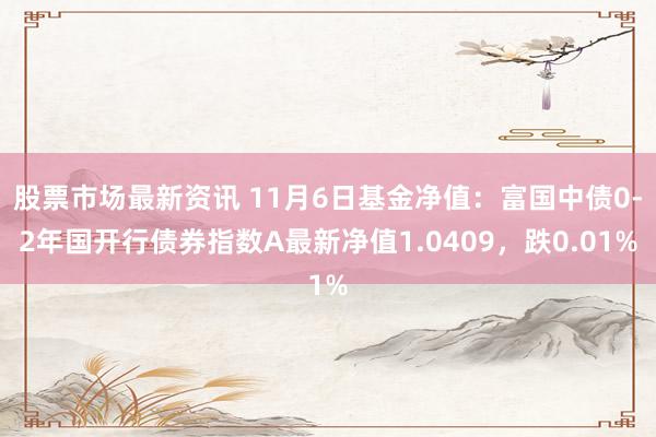 股票市场最新资讯 11月6日基金净值：富国中债0-2年国开行债券指数A最新净值1.0409，跌0.01%