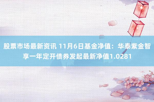 股票市场最新资讯 11月6日基金净值：华泰紫金智享一年定开债券发起最新净值1.0281