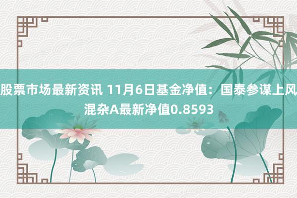 股票市场最新资讯 11月6日基金净值：国泰参谋上风混杂A最新净值0.8593