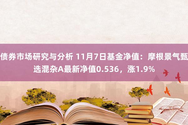 债券市场研究与分析 11月7日基金净值：摩根景气甄选混杂A最新净值0.536，涨1.9%