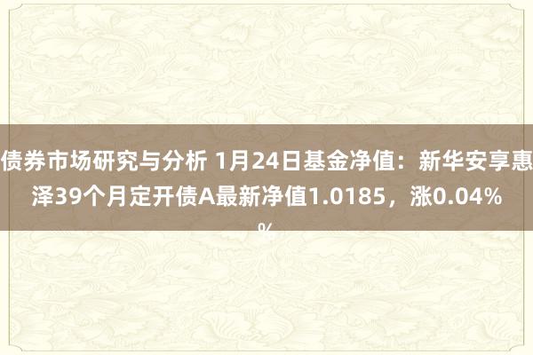 债券市场研究与分析 1月24日基金净值：新华安享惠泽39个月定开债A最新净值1.0185，涨0.04%