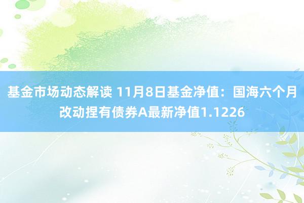 基金市场动态解读 11月8日基金净值：国海六个月改动捏有债券A最新净值1.1226