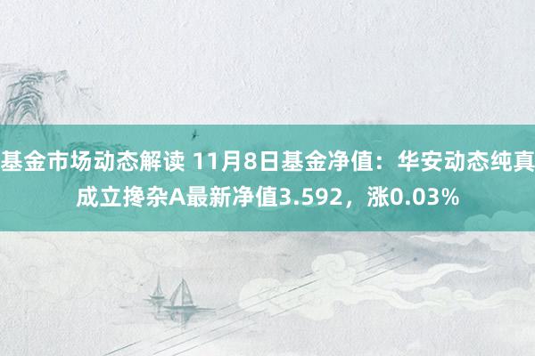 基金市场动态解读 11月8日基金净值：华安动态纯真成立搀杂A最新净值3.592，涨0.03%