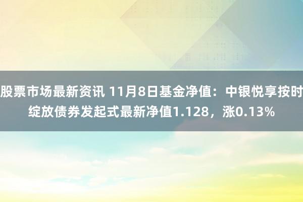 股票市场最新资讯 11月8日基金净值：中银悦享按时绽放债券发起式最新净值1.128，涨0.13%