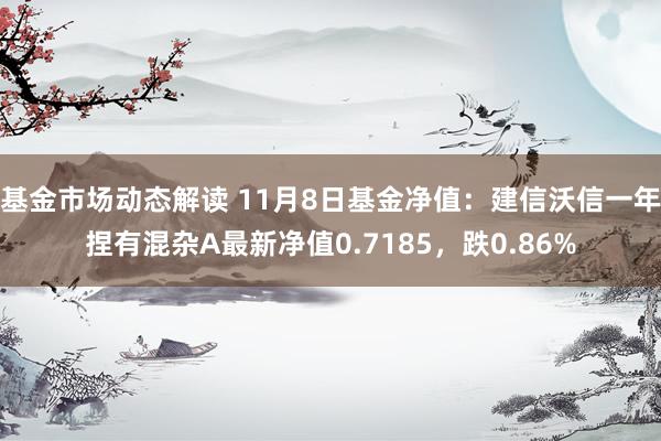 基金市场动态解读 11月8日基金净值：建信沃信一年捏有混杂A最新净值0.7185，跌0.86%