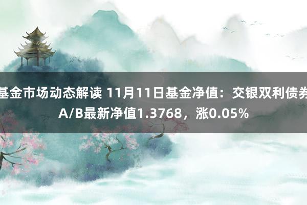 基金市场动态解读 11月11日基金净值：交银双利债券A/B最新净值1.3768，涨0.05%