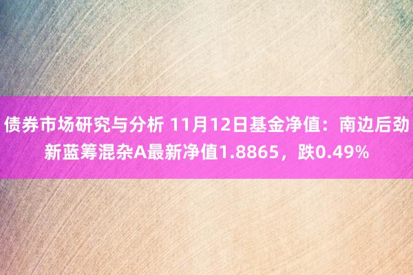 债券市场研究与分析 11月12日基金净值：南边后劲新蓝筹混杂A最新净值1.8865，跌0.49%