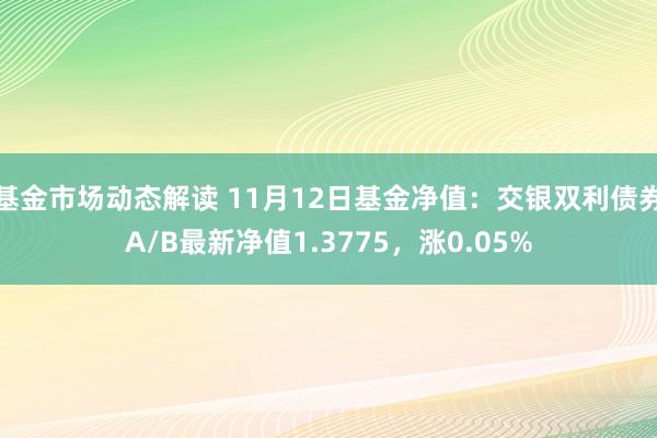 基金市场动态解读 11月12日基金净值：交银双利债券A/B最新净值1.3775，涨0.05%