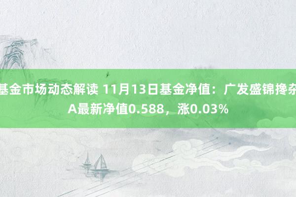 基金市场动态解读 11月13日基金净值：广发盛锦搀杂A最新净值0.588，涨0.03%