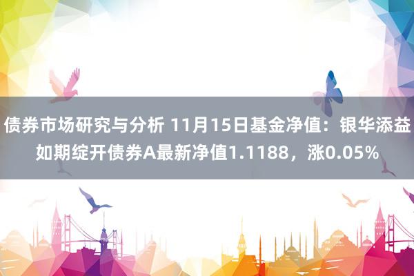 债券市场研究与分析 11月15日基金净值：银华添益如期绽开债券A最新净值1.1188，涨0.05%