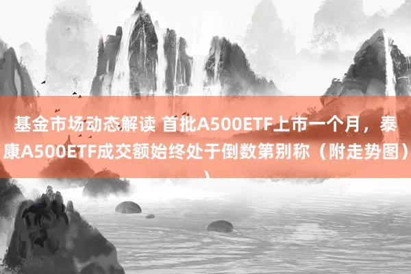 基金市场动态解读 首批A500ETF上市一个月，泰康A500ETF成交额始终处于倒数第别称（附走势图）