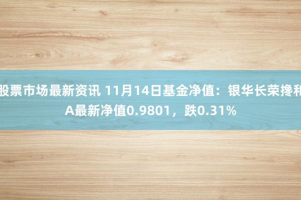 股票市场最新资讯 11月14日基金净值：银华长荣搀和A最新净值0.9801，跌0.31%