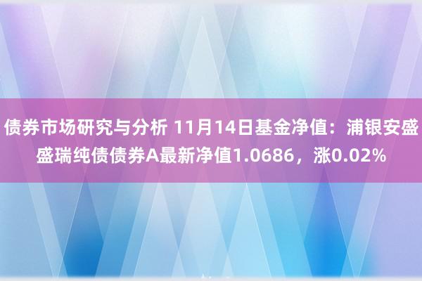 债券市场研究与分析 11月14日基金净值：浦银安盛盛瑞纯债债券A最新净值1.0686，涨0.02%