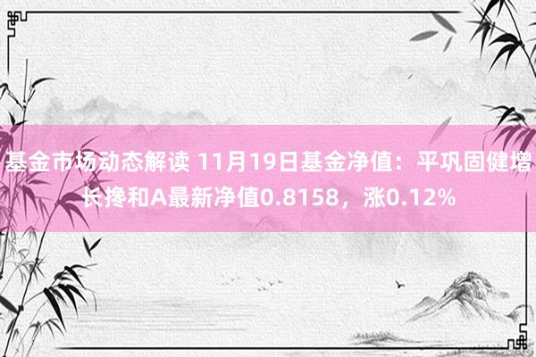 基金市场动态解读 11月19日基金净值：平巩固健增长搀和A最新净值0.8158，涨0.12%