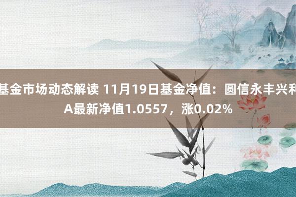 基金市场动态解读 11月19日基金净值：圆信永丰兴利A最新净值1.0557，涨0.02%