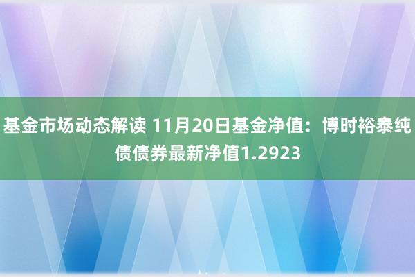 基金市场动态解读 11月20日基金净值：博时裕泰纯债债券最新净值1.2923