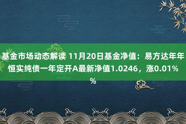 基金市场动态解读 11月20日基金净值：易方达年年恒实纯债一年定开A最新净值1.0246，涨0.01%