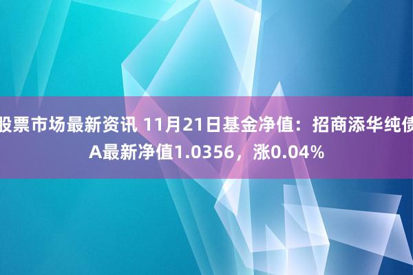 股票市场最新资讯 11月21日基金净值：招商添华纯债A最新净值1.0356，涨0.04%