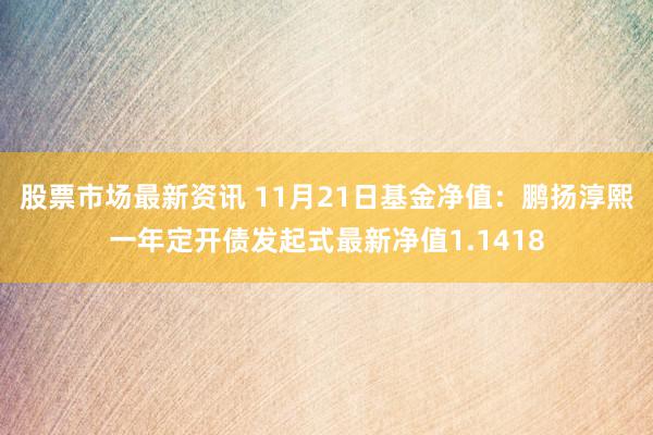 股票市场最新资讯 11月21日基金净值：鹏扬淳熙一年定开债发起式最新净值1.1418