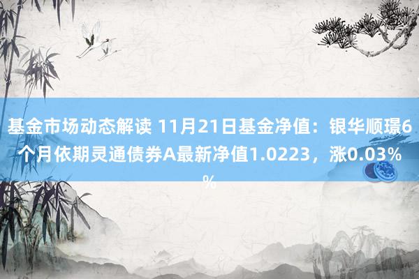 基金市场动态解读 11月21日基金净值：银华顺璟6个月依期灵通债券A最新净值1.0223，涨0.03%